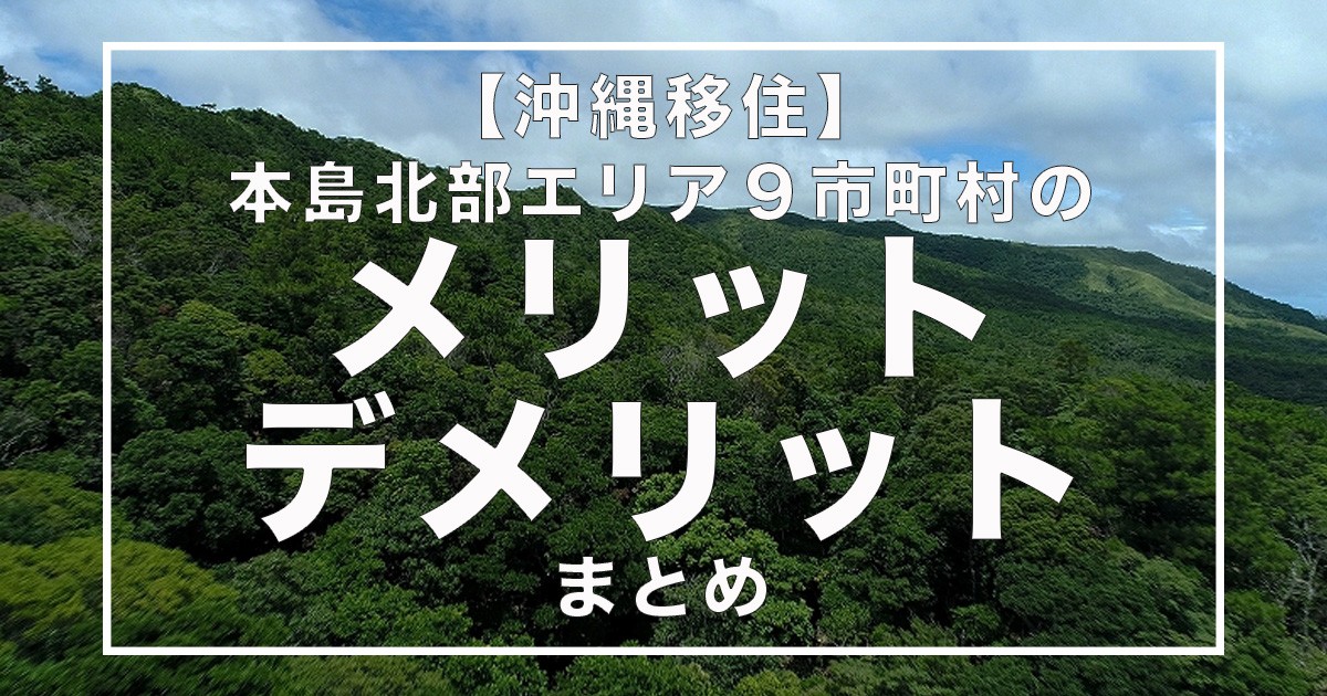 【沖縄移住】本島北部エリア9市町村のメリット・デメリットまとめ