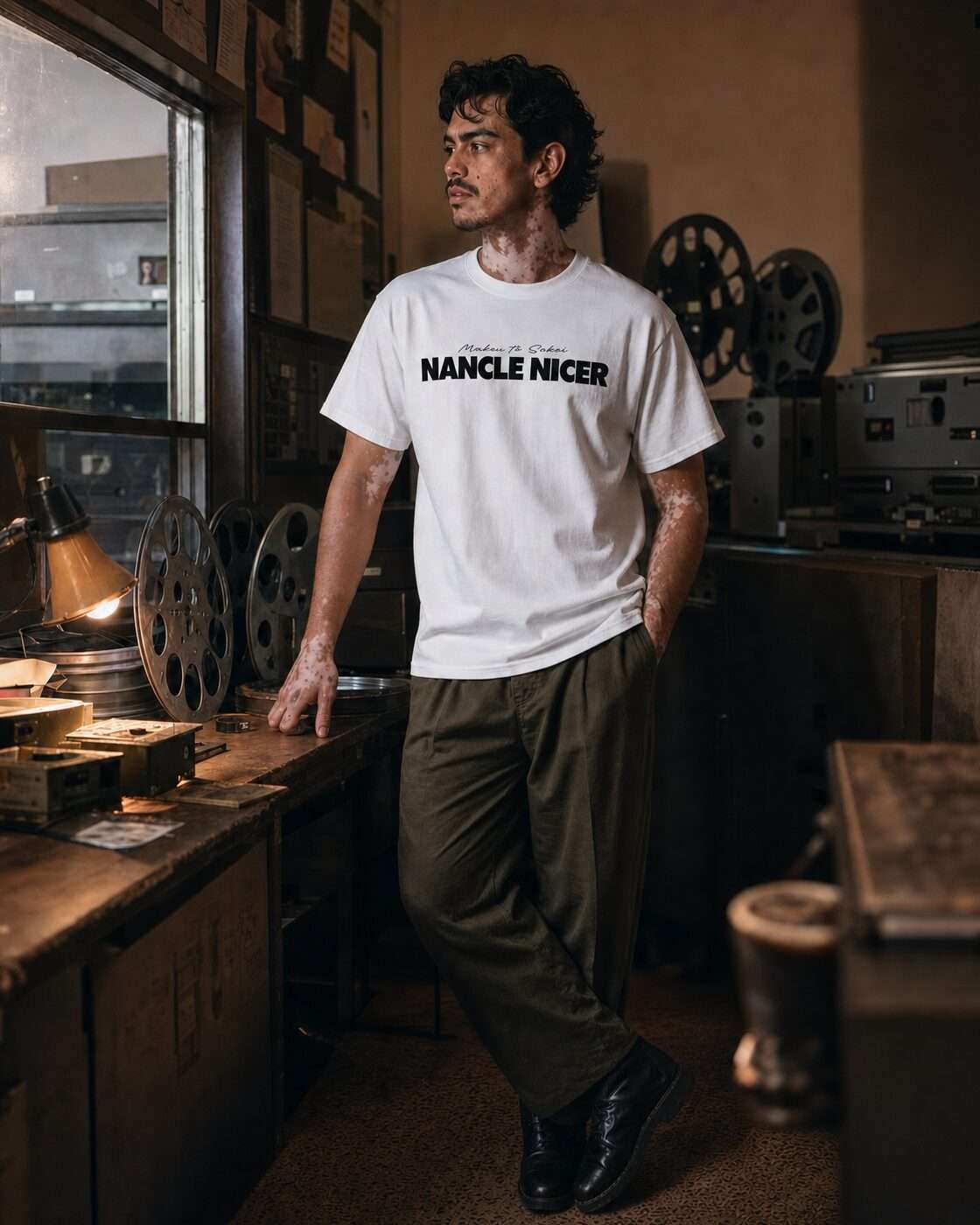 NANCLE NICER Classic ベーシックTシャツ メンズ着用イメージ